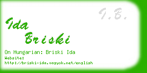 ida briski business card